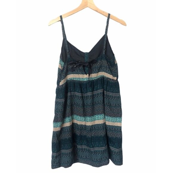 O'Neill Blue Button Down Triangle Print Tie Back Dress 13 - Picture 5 of 7